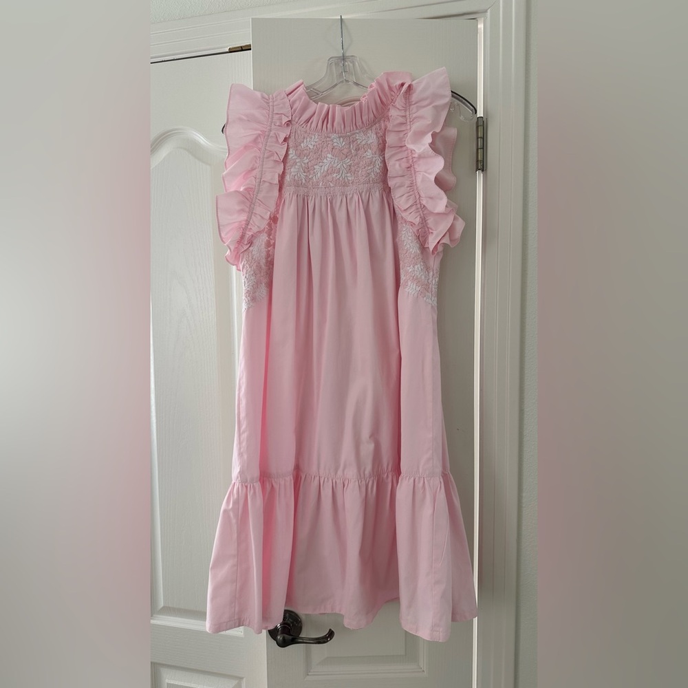 Mi Golondrina Pink Ruffled Dress